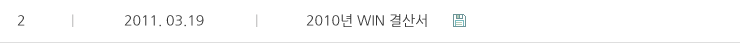 20104년 WIN 결산서