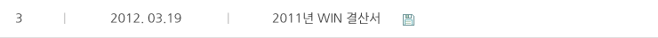 2011년 WIN 결산서